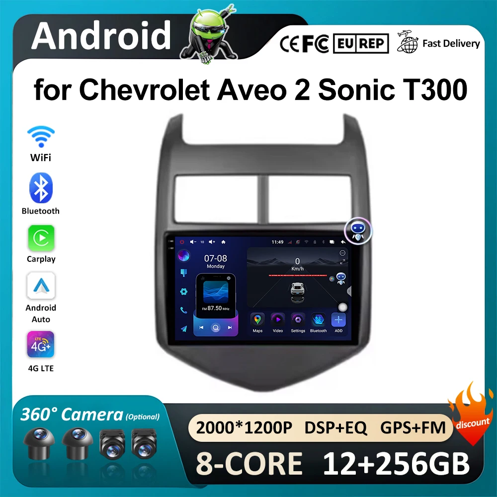 Автомобильный радиоприемник Android OS, мультимедийный плеер для Chevrolet Aveo 2 Sonic T300, GPS-навигация, 4G + Wi-Fi BT HD, вентилятор охлаждения с сенсорным экраном
Автомобильный радиоприемник Android OS, мультимедийный плеер для Chevrolet Aveo 2 Sonic T300, GPS-навигация, 4G + Wi-Fi BT HD, вентилятор охлаждения с сенсорным экраном