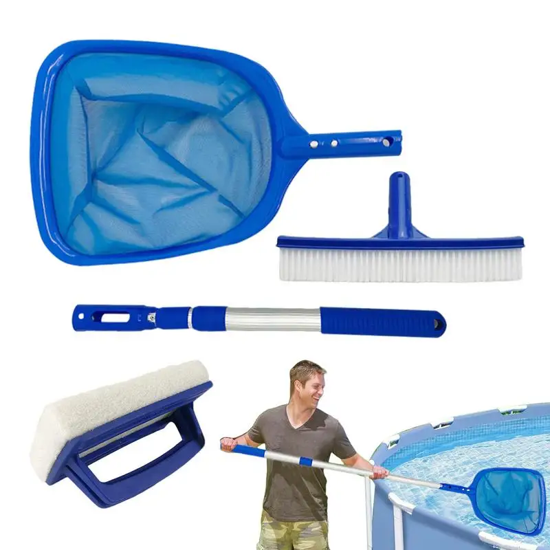 Swimming Pool Cleaning Kit Pool Maintenance Kit 4pcs Pool Cleaning Pool Supplies Skimmer Net Brush Adjustable Pole For Cleaning
Swimming Pool Cleaning Kit Pool Maintenance Kit 4pcs Pool Cleaning Pool Supplies Skimmer Net Brush Adjustable Pole For Cleaning
