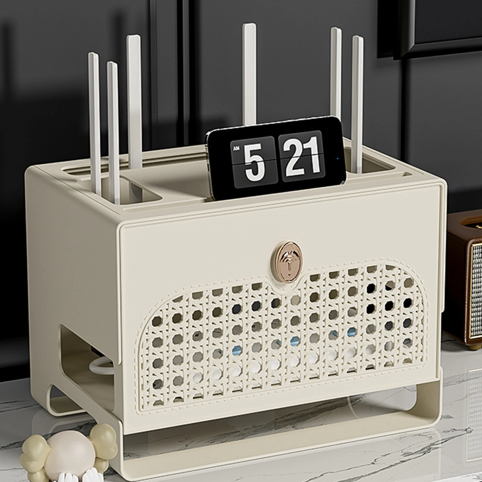 Router Storage Box Living Room Storage Box For Wireless Network Router Socket Cable TV Set-top Box Multifunction Organizer Box
Router Storage Box Living Room Storage Box For Wireless Network Router Socket Cable TV Set-top Box Multifunction Organizer Box