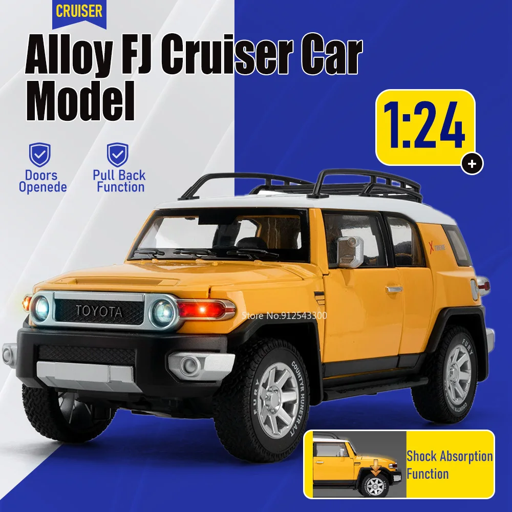 1:24 FJ Cruiser LC80 Car Model Toy Doors Opened Pull Back Models Shock Absorption Front Wheel Steer Vehicle Special Presents
1:24 FJ Cruiser LC80 Car Model Toy Doors Opened Pull Back Models Shock Absorption Front Wheel Steer Vehicle Special Presents