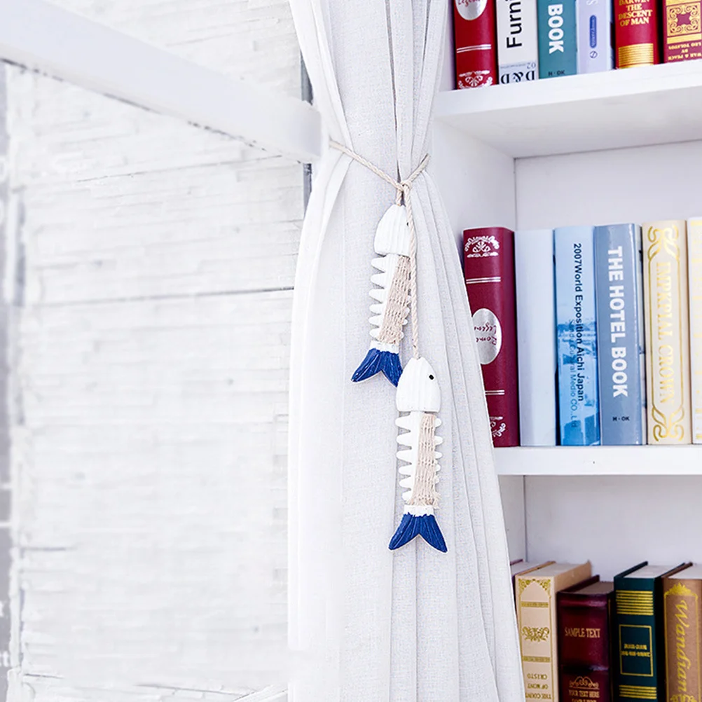 Curtain Tieback Fish Shape Wood Decorative Strap Mediterranean Style Environmental Protection Paint Curtain Holder For Drapes
Curtain Tieback Fish Shape Wood Decorative Strap Mediterranean Style Environmental Protection Paint Curtain Holder For Drapes