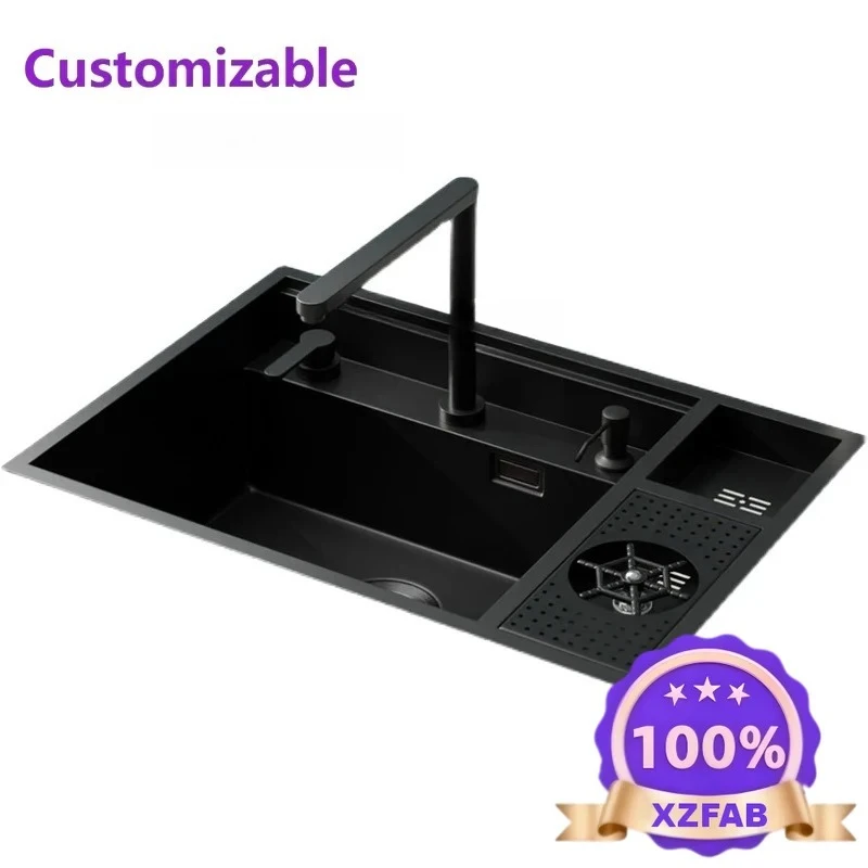 Factory Direct 2026 Top Modern 304 Stainless Steel Sink Kitchen Fixture Sink Crockery Drainer Black Antibacterial Hidden For Kit
Factory Direct 2026 Top Modern 304 Stainless Steel Sink Kitchen Fixture Sink Crockery Drainer Black Antibacterial Hidden For Kit