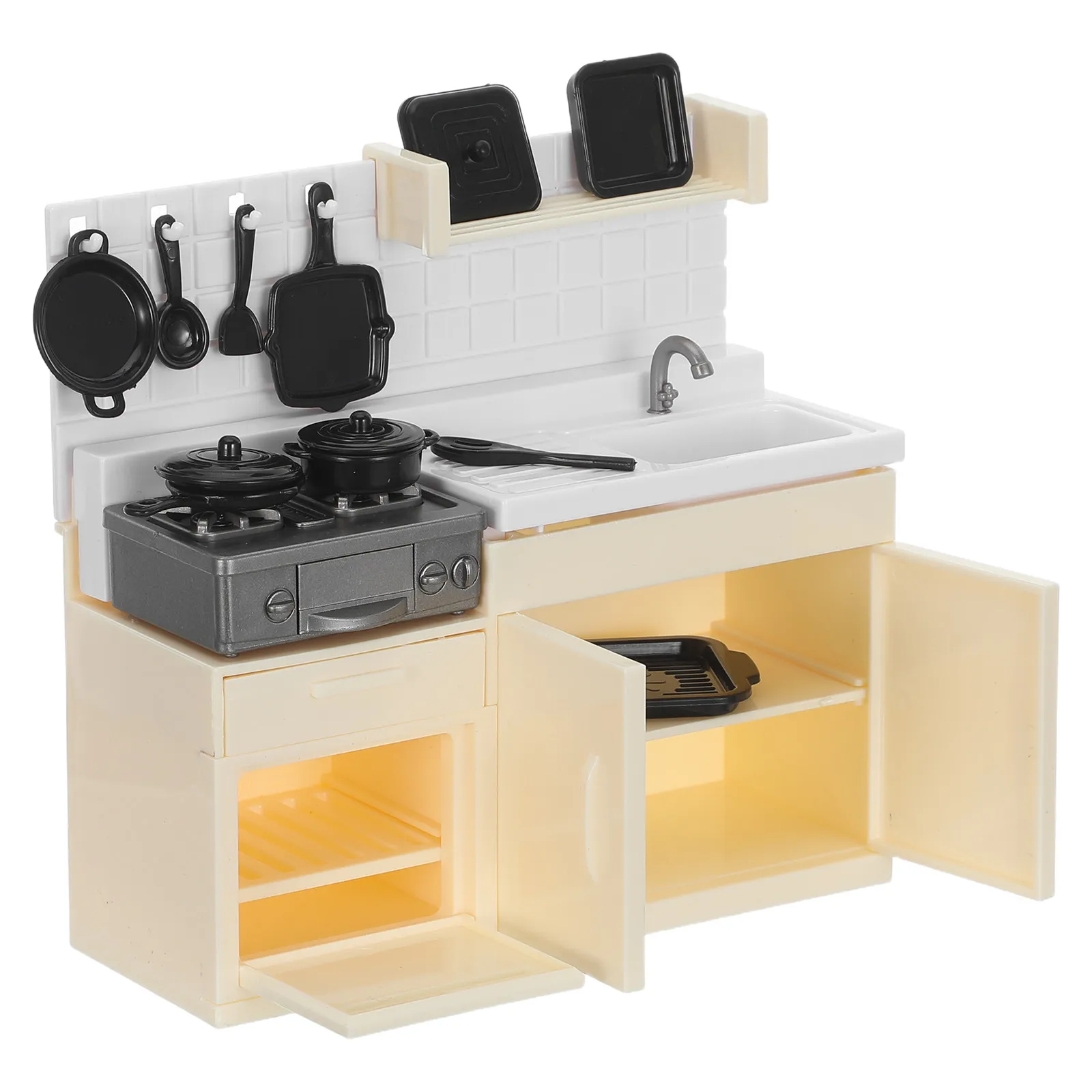 1Set Realistic Miniature Kitchen Set Plastic Vintage Stove Pots Pans Utensils Safe Rounded Edges Portable Dollhouse Kitchen
1Set Realistic Miniature Kitchen Set Plastic Vintage Stove Pots Pans Utensils Safe Rounded Edges Portable Dollhouse Kitchen