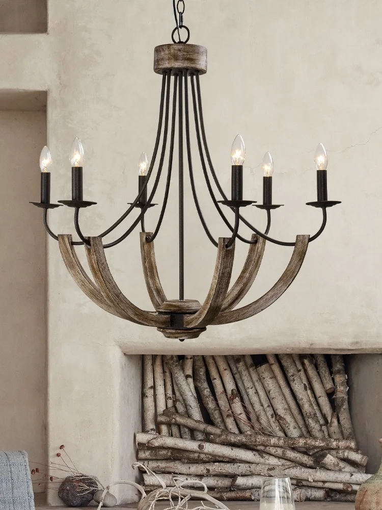American Country Wooden Chandelier Living Room Dining Room Bedroom Model Room Designer Personality Retro Art Deco Lamps
American Country Wooden Chandelier Living Room Dining Room Bedroom Model Room Designer Personality Retro Art Deco Lamps