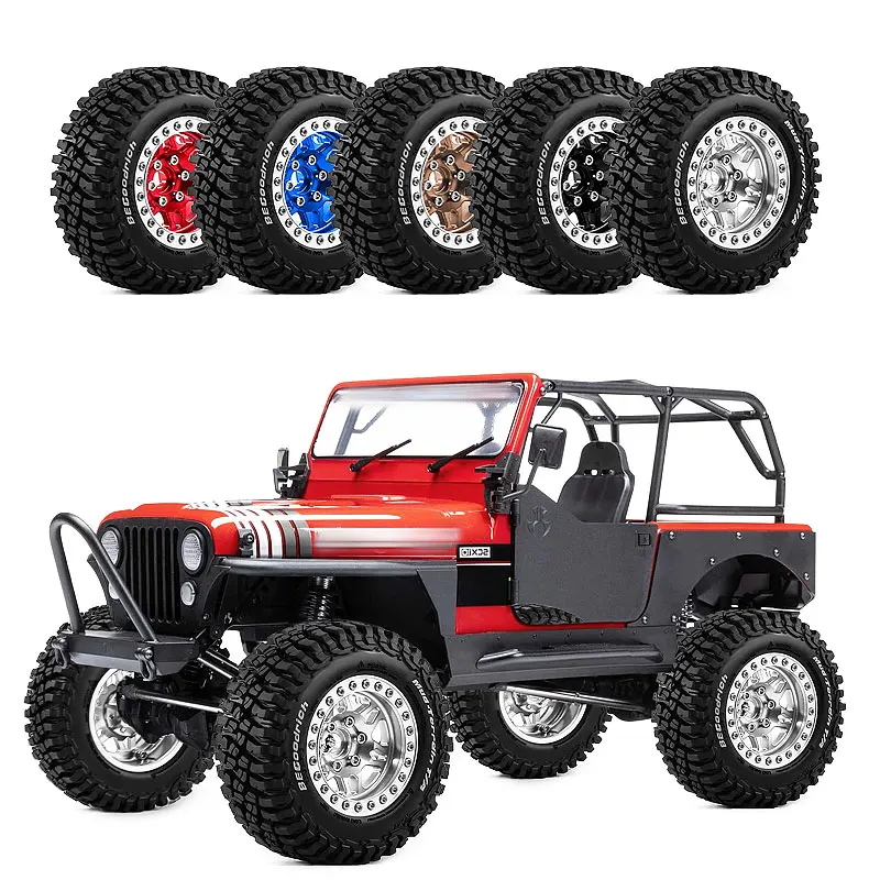 4PCS 1 12 RC Crawler Metal Beadlock Wheels and Tires 1 9 Inch 90mm 12mm Hex for MJX H12Y MN128 MN82
4PCS 1 12 RC Crawler Metal Beadlock Wheels and Tires 1 9 Inch 90mm 12mm Hex for MJX H12Y MN128 MN82