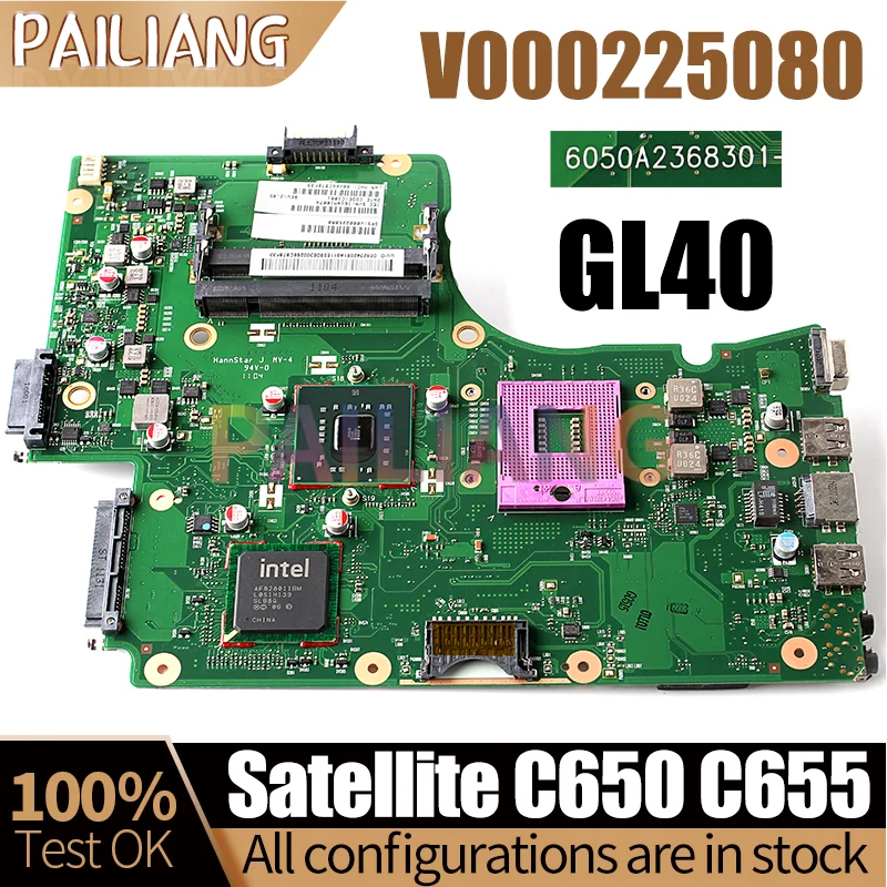6050A2368301 For Toshiba Satellite C650 C655 Laptop Motherboard V000225080 GL40 DDR2 Notebook Mainboard Tested
6050A2368301 For Toshiba Satellite C650 C655 Laptop Motherboard V000225080 GL40 DDR2 Notebook Mainboard Tested