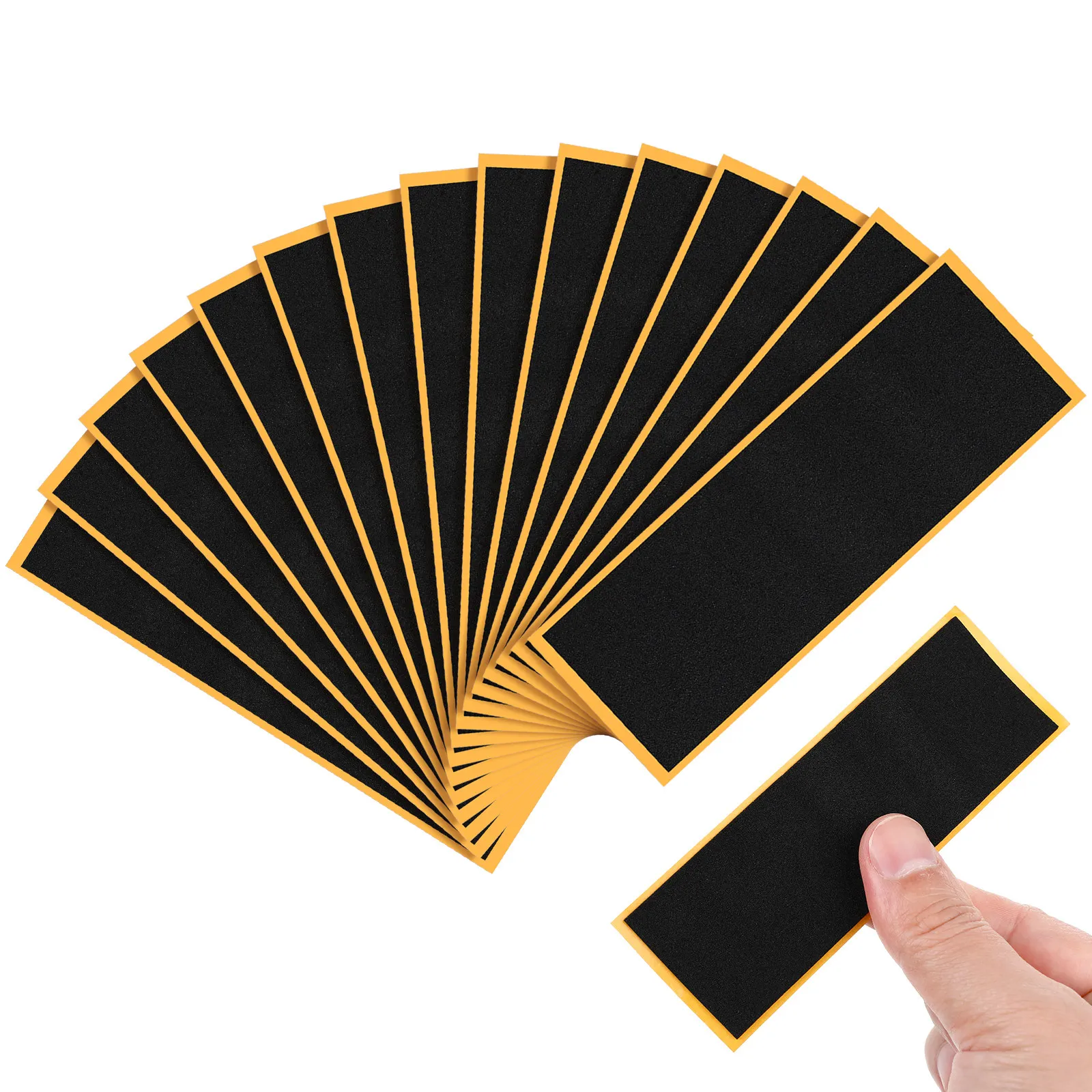 15Pcs Fingerboard Grip Tape Foam Non-Slip Adhesive Sticker for Mini Skateboard Training Black Grip Tape
15Pcs Fingerboard Grip Tape Foam Non-Slip Adhesive Sticker for Mini Skateboard Training Black Grip Tape