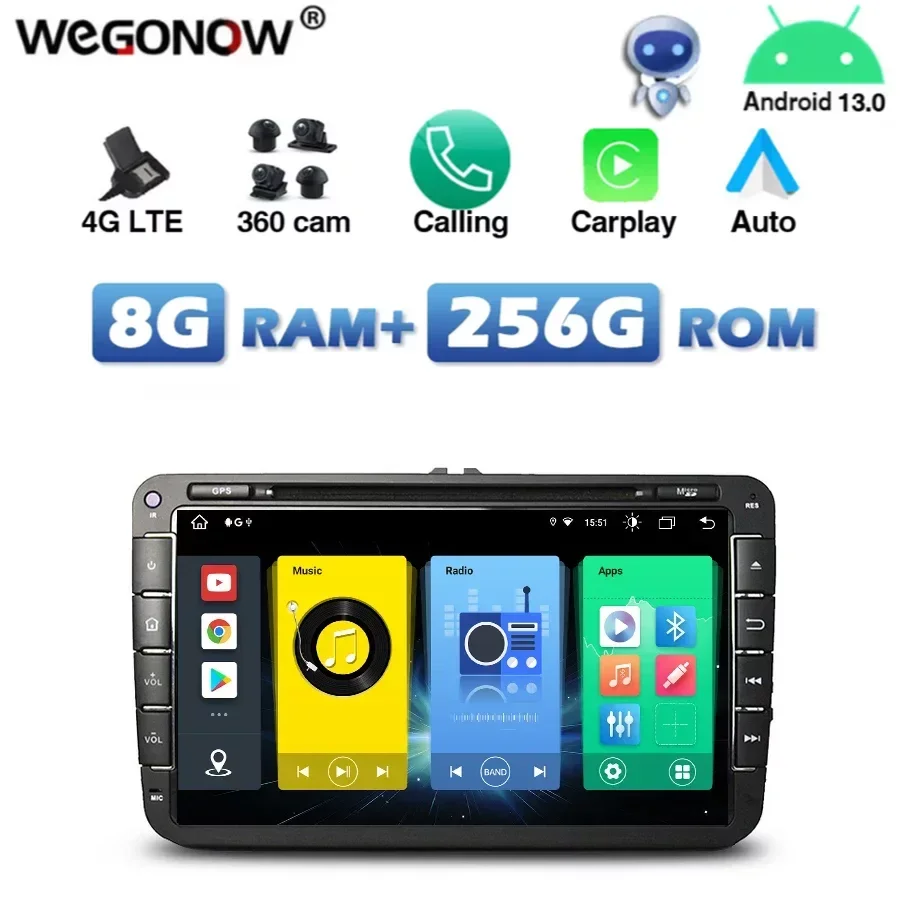 720P IPS Carplay Android 13.0 8G+256G 4G SIM Car DVD Player GPS Auto Radio wifi Bluetooth for VW PASSAT Tiguan Skoda Leon Golf
720P IPS Carplay Android 13.0 8G+256G 4G SIM Car DVD Player GPS Auto Radio wifi Bluetooth for VW PASSAT Tiguan Skoda Leon Golf