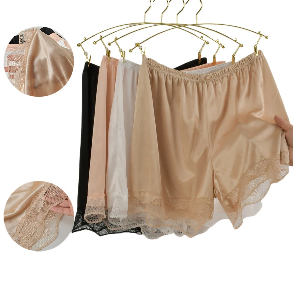 2PCs Womens Silk Sleep Shorts Silky Smooth Pajama Female Nightwear Comfort Lace Home Underwear Breathable Safety Pants Summer
2PCs Womens Silk Sleep Shorts Silky Smooth Pajama Female Nightwear Comfort Lace Home Underwear Breathable Safety Pants Summer