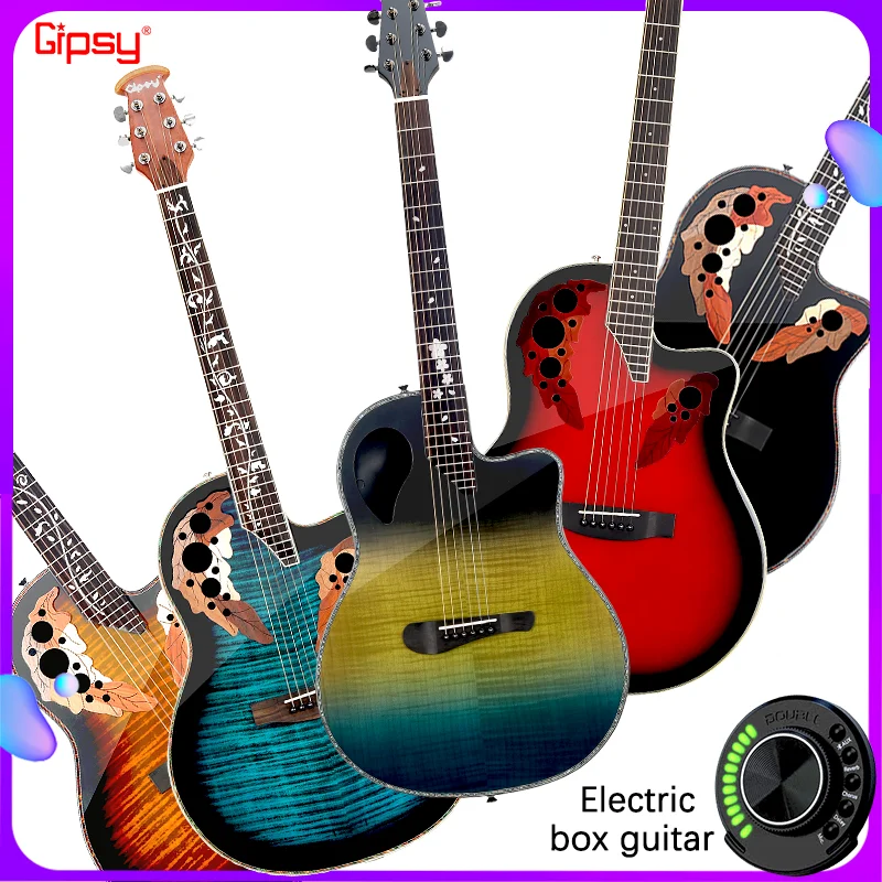 Gipsy SFT Solid Folk Guitar 41 36 38 40 inch Grape soundhole Electric Box Carbon fiber travel Black Blue Red Ovation style
Gipsy SFT Solid Folk Guitar 41 36 38 40 inch Grape soundhole Electric Box Carbon fiber travel Black Blue Red Ovation style