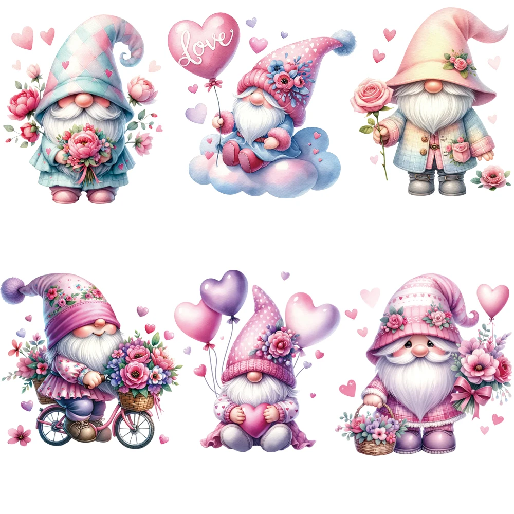 6-piece Pink Valentine's Day Little Dwarf Holding Love Balloon Pattern DIY Pressing and Printing Sticker Set
6-piece Pink Valentine's Day Little Dwarf Holding Love Balloon Pattern DIY Pressing and Printing Sticker Set