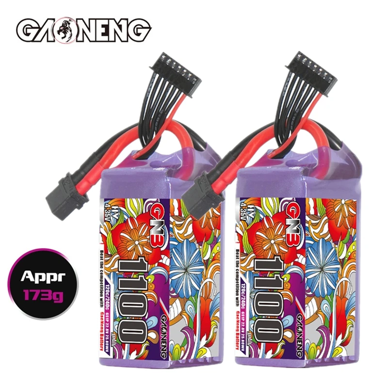 RC FPV Racing Drone GNB 6S 22.8V 1100mAh 120C Lipo Battery For FPV Drone Light Weight High Power Long Fly Times 22.8V Battery
RC FPV Racing Drone GNB 6S 22.8V 1100mAh 120C Lipo Battery For FPV Drone Light Weight High Power Long Fly Times 22.8V Battery