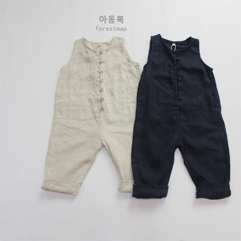 Children Clothing Kids Jumpsuit Linen Overalls Loose Sleeveless Rompers Solid Color Casual Simple Kids Clothes
Children Clothing Kids Jumpsuit Linen Overalls Loose Sleeveless Rompers Solid Color Casual Simple Kids Clothes