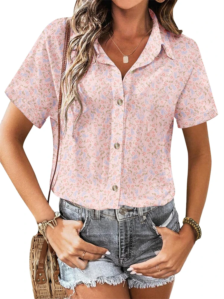 2025 Simple Fashion Women's Short Sleeve Shirt Vacation Travel Shirt T-shirt Daily Commuter Casual Lapel Short Sleeve Shirt
2025 Simple Fashion Women's Short Sleeve Shirt Vacation Travel Shirt T-shirt Daily Commuter Casual Lapel Short Sleeve Shirt