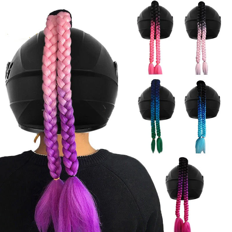 Helmet Decoration Accessories Color Gradient 2-strand Fried Dough Twists Braid Sucker Fashion Motorcycle Helmet Decoration Wig
Helmet Decoration Accessories Color Gradient 2-strand Fried Dough Twists Braid Sucker Fashion Motorcycle Helmet Decoration Wig