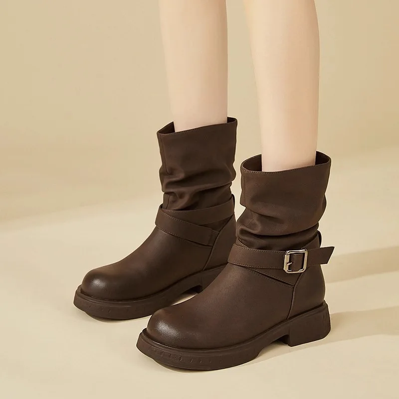 Western Denim Boots for Women 2026 Spring and Autumn New fashion short boots, mid-calf boots, Korean-style women's shoes,35-40
Western Denim Boots for Women 2026 Spring and Autumn New fashion short boots, mid-calf boots, Korean-style women's shoes,35-40
