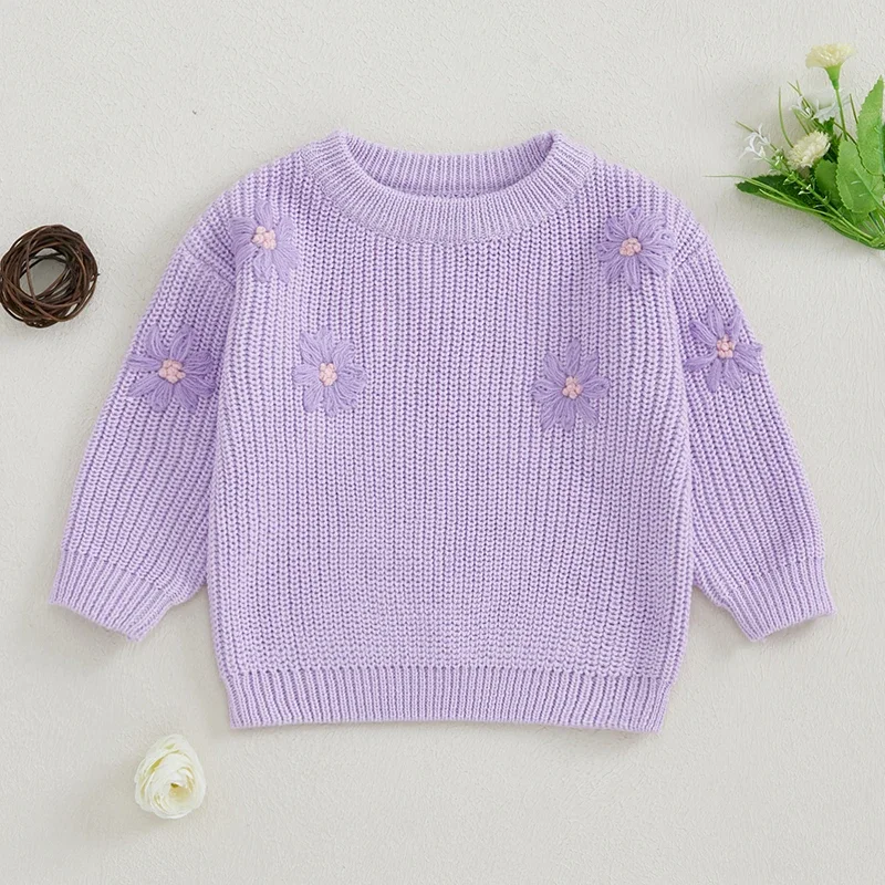 Fall Winter Loose Tops Toddler Girls Sweater Clothes Flower Embroidery Crew Neck Long Sleeve Kids Pullovers
Fall Winter Loose Tops Toddler Girls Sweater Clothes Flower Embroidery Crew Neck Long Sleeve Kids Pullovers