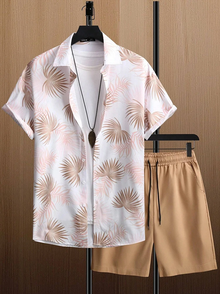 New Summer Leaf Print Party Suit 3D Printed Casual Shirt Beach Shorts Oversized Two Piece Vacation Hawaii Street Men's Suit
New Summer Leaf Print Party Suit 3D Printed Casual Shirt Beach Shorts Oversized Two Piece Vacation Hawaii Street Men's Suit