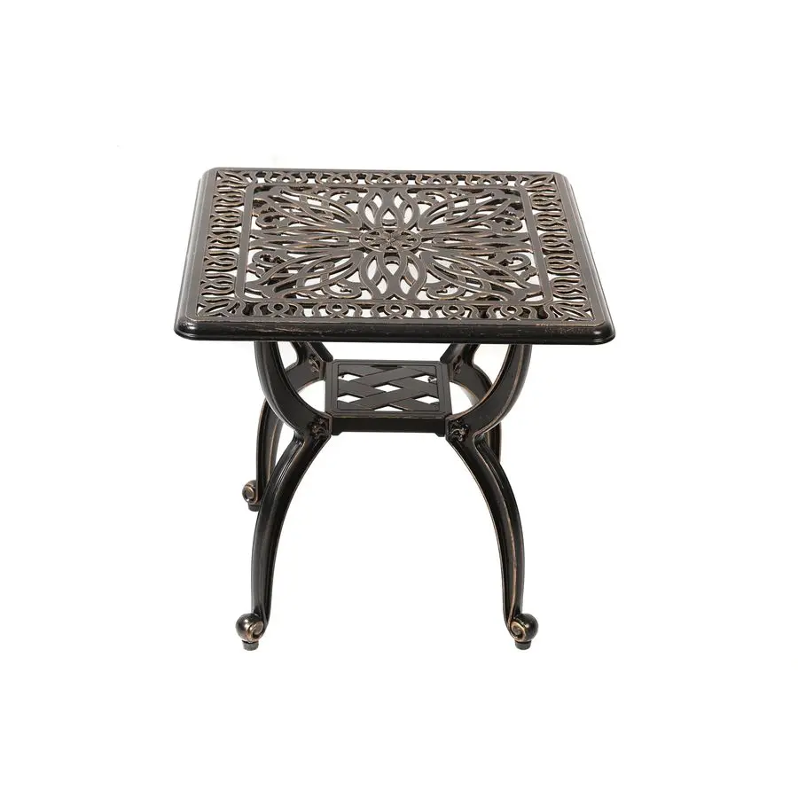 G Cast Aluminum Side Table,Decorative Outdoor End Table, Ornate Floral Pattern Square, Copper
G Cast Aluminum Side Table,Decorative Outdoor End Table, Ornate Floral Pattern Square, Copper