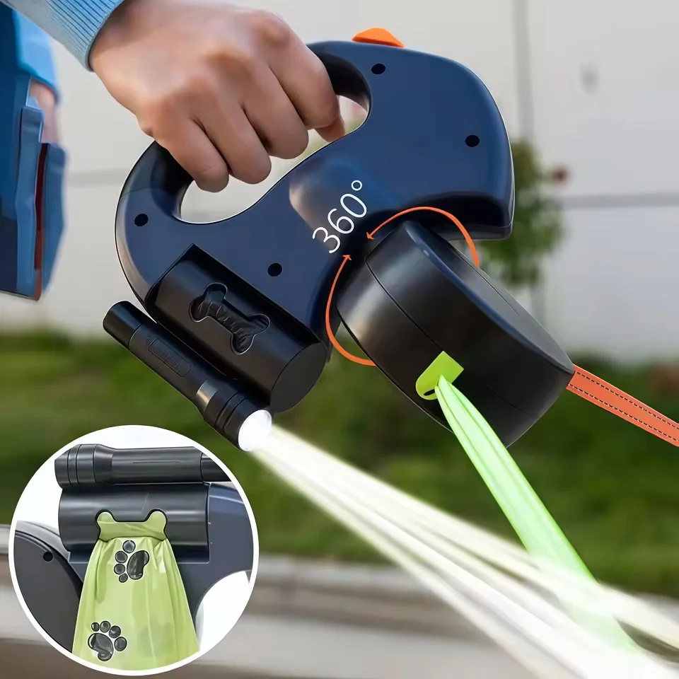 3m Dual Head Dog Automatic Retractable Strap With Led Flashlight, Garbage Bag Wheel, Dual 360 Degree Towing Rope, Pet Supplies 
3m Dual Head Dog Automatic Retractable Strap With Led Flashlight, Garbage Bag Wheel, Dual 360 Degree Towing Rope, Pet Supplies