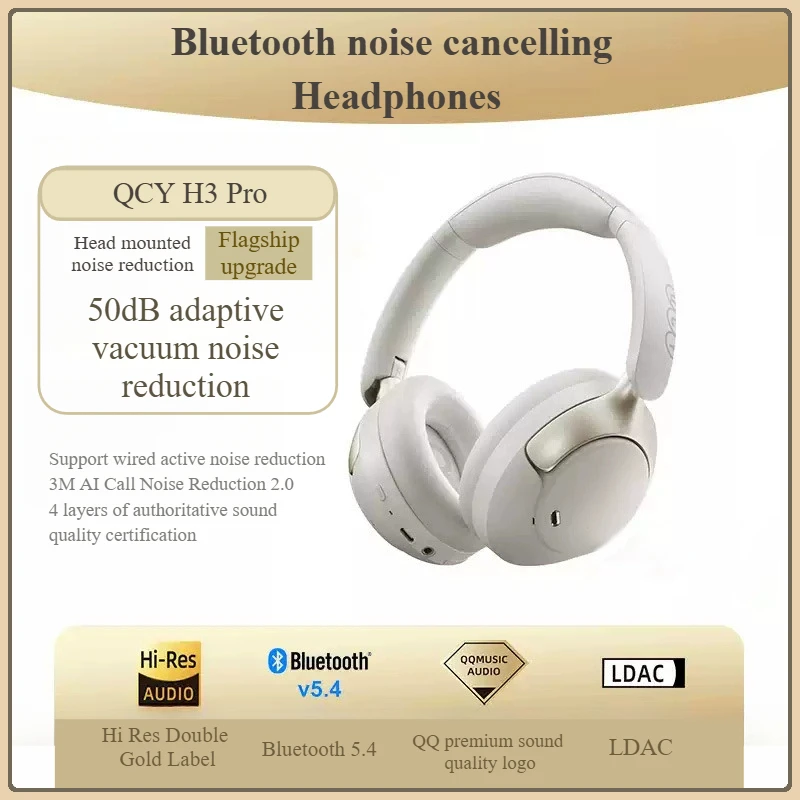 1P QCY H3 Pro ANC Wireless Headphone 50dB Noise Canceling Hi-Res Spatial Audio Earphone with LDAC Bluetooth 5.4 Over Ear Headset
1P QCY H3 Pro ANC Wireless Headphone 50dB Noise Canceling Hi-Res Spatial Audio Earphone with LDAC Bluetooth 5.4 Over Ear Headset