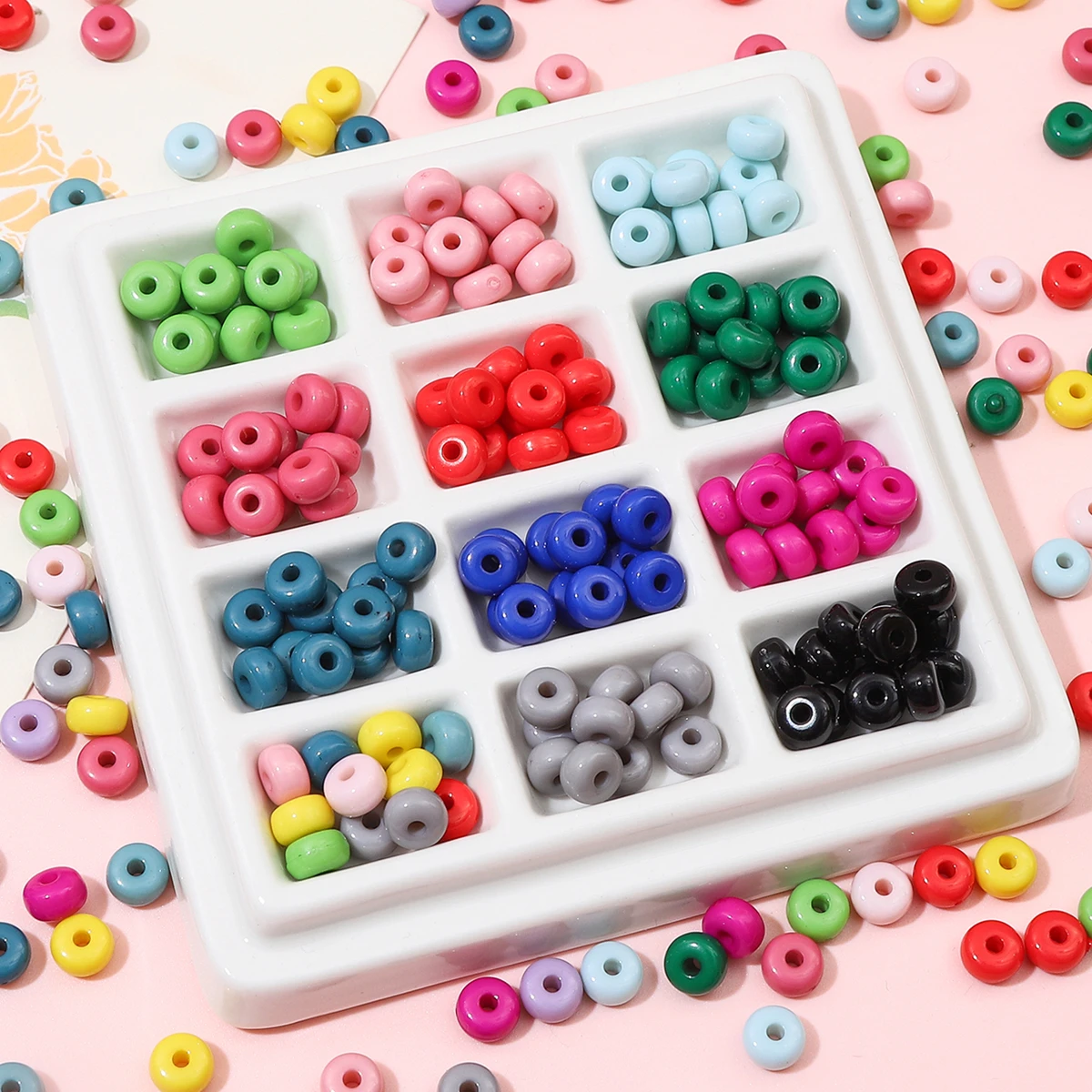 100pcs 7x4mm Colorful Acrylic Abacus Shape Beads Flat Round Loose Spacer Beads for Necklace Bracelet DIY Jewelry Making Findings
100pcs 7x4mm Colorful Acrylic Abacus Shape Beads Flat Round Loose Spacer Beads for Necklace Bracelet DIY Jewelry Making Findings