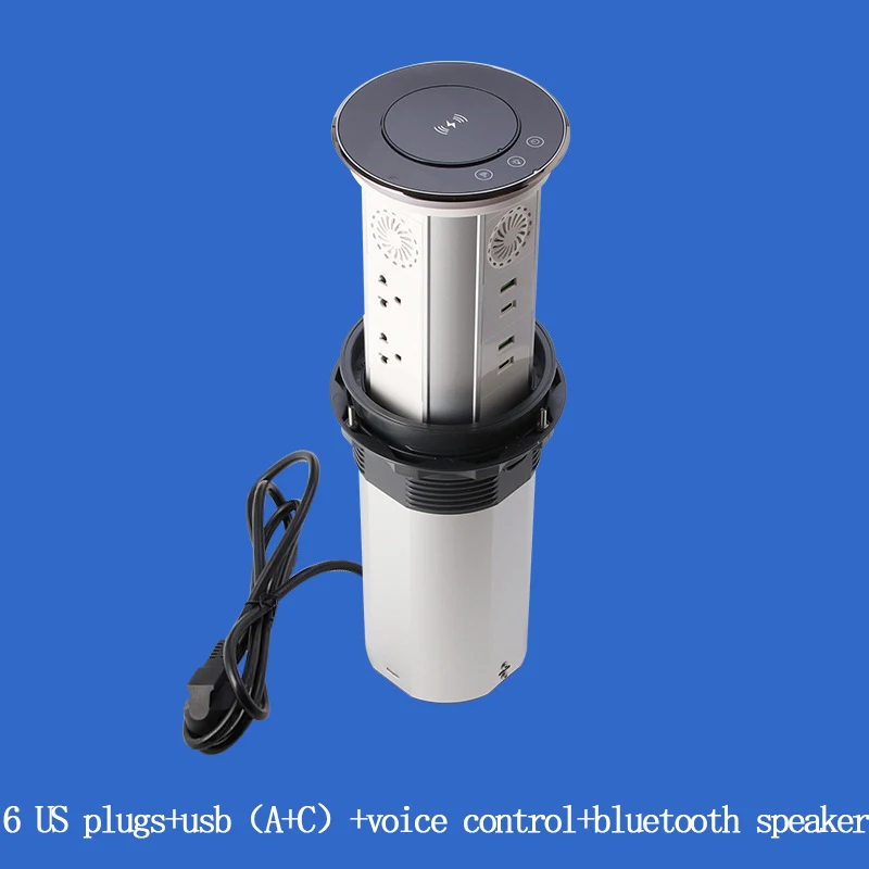 Умная настольная подъемная розетка с Wi-Fi, встроенная скрытая настольная розетка, беспроводная зарядка, американский стандарт, бытовая удлинитель 
Умная настольная подъемная розетка с Wi-Fi, встроенная скрытая настольная розетка, беспроводная зарядка, американский стандарт, бытовая удлинитель