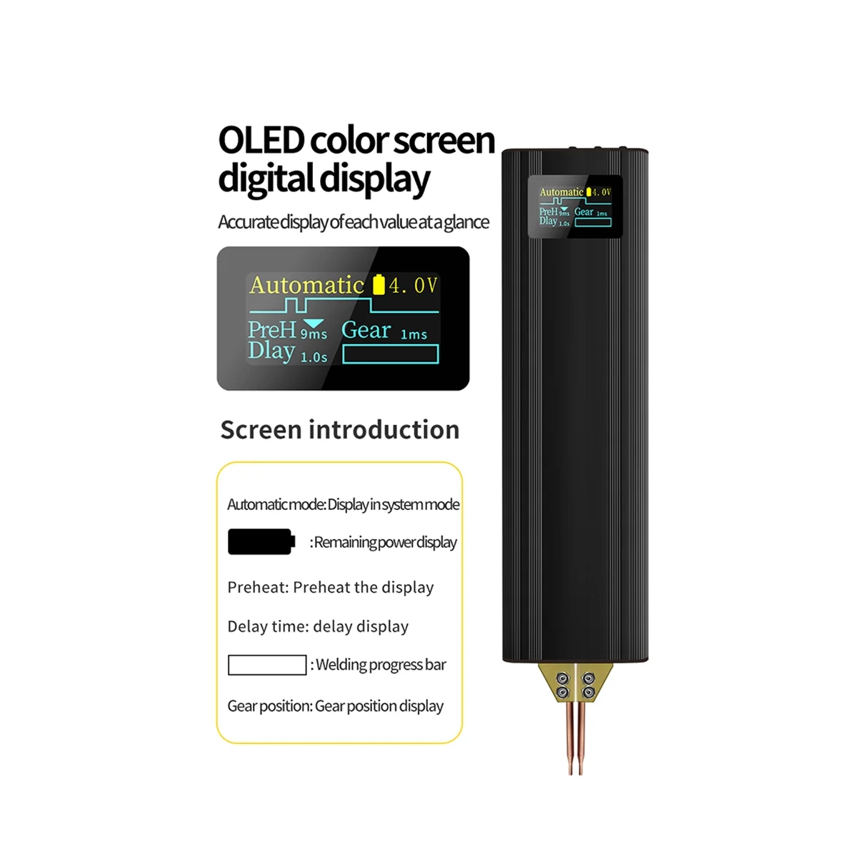 Точечный сварочный аппарат 80-Gear с цифровым OLED-дисплеем, портативный, с двумя импульсами и аккумуляторной батареей 18650, точечный сварочный аппарат с литиевой батареей
Точечный сварочный аппарат 80-Gear с цифровым OLED-дисплеем, портативный, с двумя импульсами и аккумуляторной батареей 18650, точечный сварочный аппарат с литиевой батареей