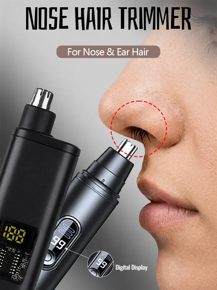 Rechargeable Nose Hair Trimmer Nose and Ear Hair Clipper Washable Portable Grooming Tool
Rechargeable Nose Hair Trimmer Nose and Ear Hair Clipper Washable Portable Grooming Tool