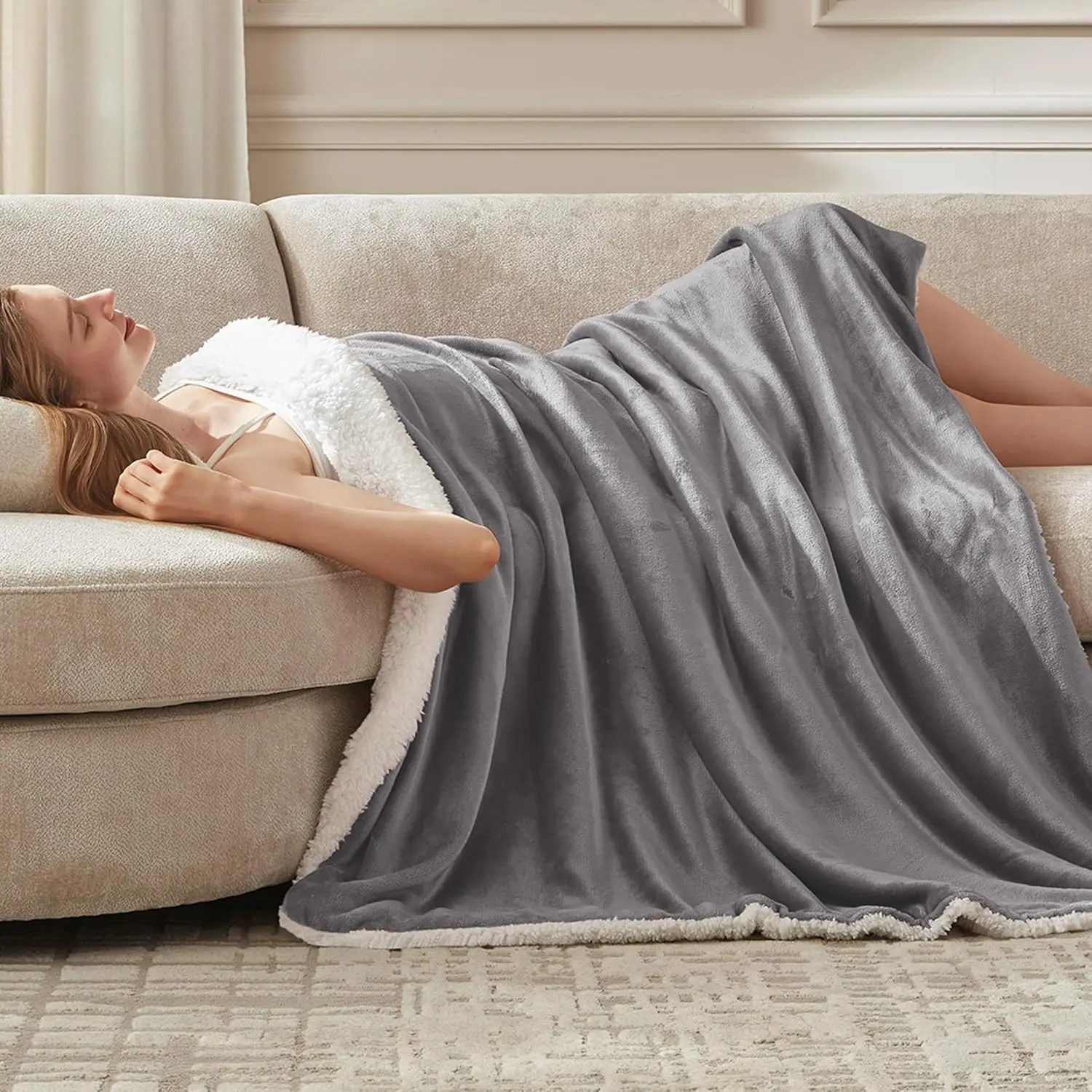 Electric Throw Blanket 50x60" Grey - Fast Heating, 6 Heat Settings, Auto-Off
Electric Throw Blanket 50x60" Grey - Fast Heating, 6 Heat Settings, Auto-Off