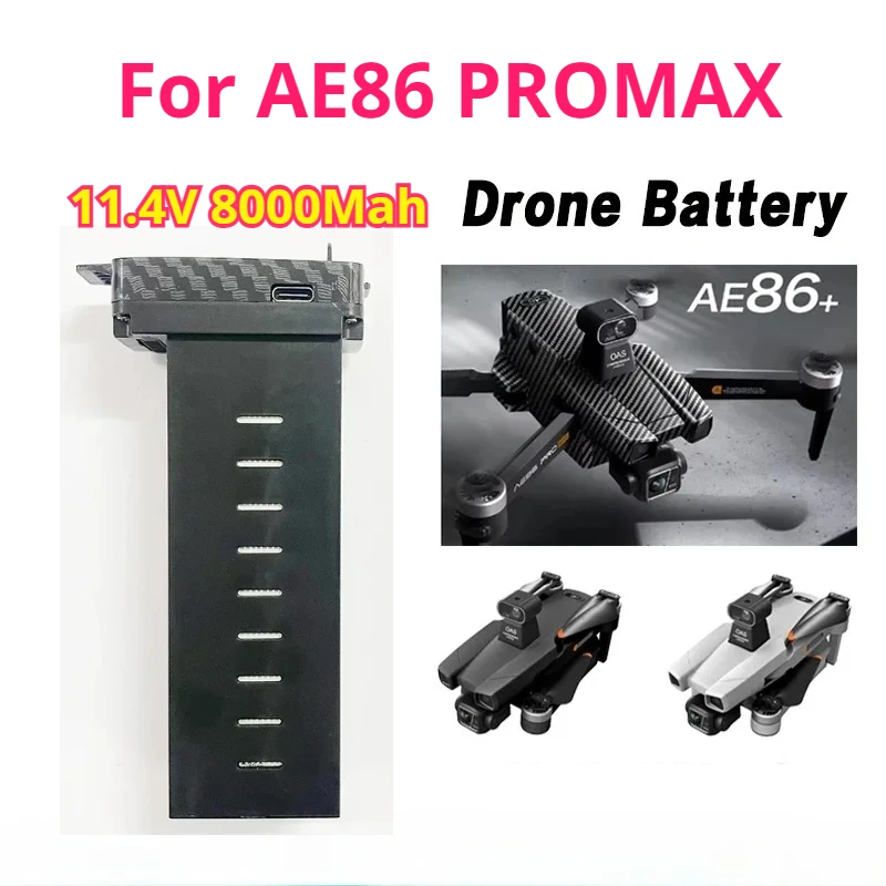 11.4V 8000Mah Battery for AE86 PROMAX 8K Professional Drone for AE86+ PRO MAX Plus Carbon Battery Spare Parts Accessory
11.4V 8000Mah Battery for AE86 PROMAX 8K Professional Drone for AE86+ PRO MAX Plus Carbon Battery Spare Parts Accessory