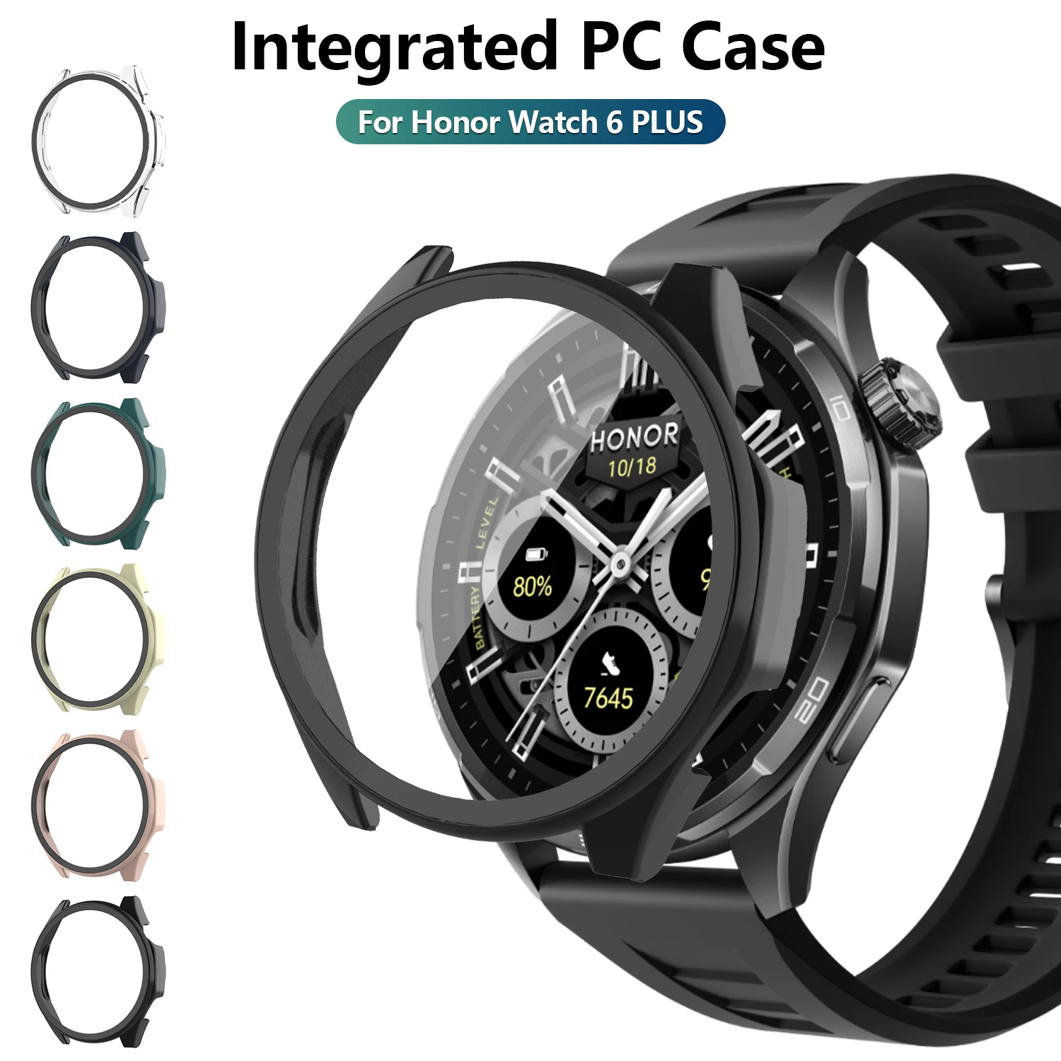 For Honor Watch 6 Plus Case PC Matte Protective Cover with Tempered Glass Screen Protector Integrated Hard Shell Bumper
For Honor Watch 6 Plus Case PC Matte Protective Cover with Tempered Glass Screen Protector Integrated Hard Shell Bumper