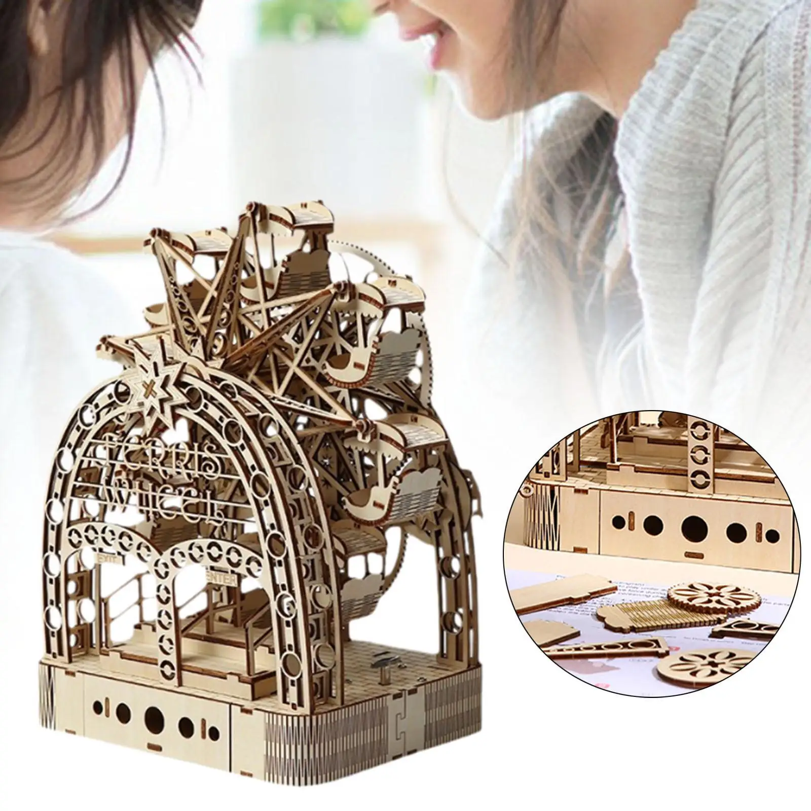 3D Wooden Puzzle Educational Ferris Wheels Model for Valentines Day Hobby
3D Wooden Puzzle Educational Ferris Wheels Model for Valentines Day Hobby