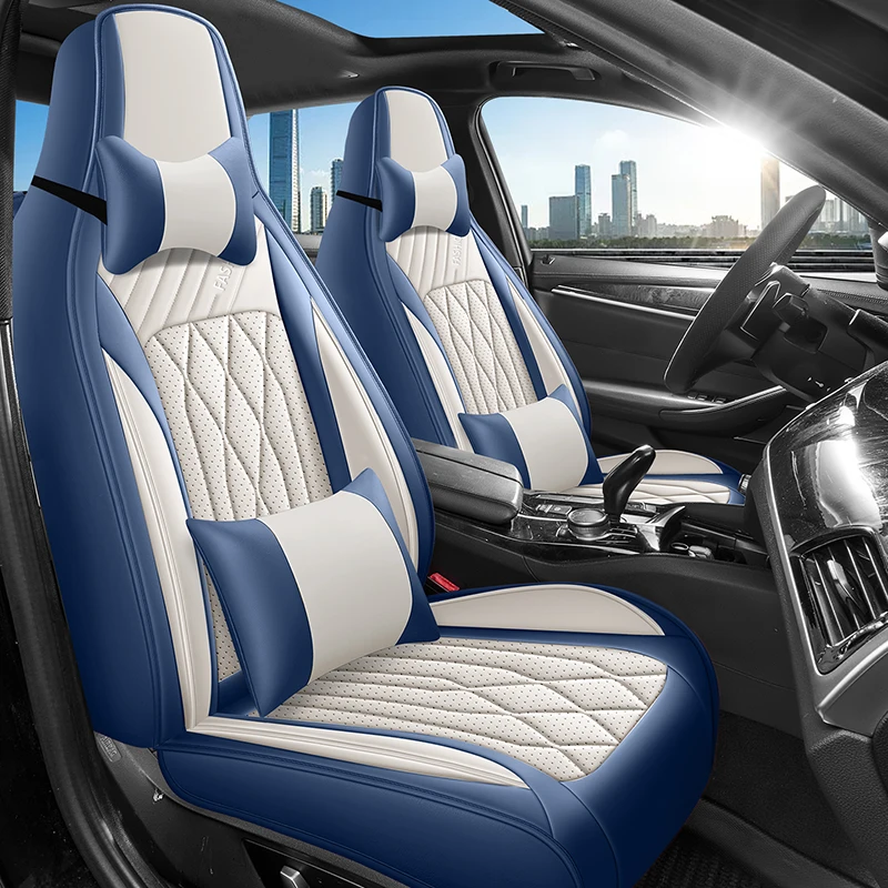 Front Row Double Seat, Luxurious Pu Leather Full-Cover Integrated Car Seat Cover, Universal, Breathable and Not Stuffy, Suitable for All Seasons, Fits the Seat Well, with Three-Dimensional Side Support, Paired with Comfortable Headrest and Lumbar Support,
Front Row Double Seat, Luxurious Pu Leather Full-Cover Integrated Car Seat Cover, Universal, Breathable and Not Stuffy, Suitable for All Seasons, Fits the Seat Well, with Three-Dimensional Side Support, Paired with Comfortable Headrest and Lumbar Support,