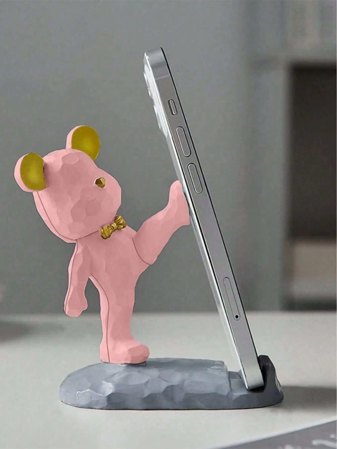 1pc Cute Plastic Phone Stand, Cartoon Bear Shaped Phone Holder, Compatible With Both Mobile Phones And Tablets, Suitable For Office Desktop, Bedside, Living Room, Study, Bedroom, Gifts
1pc Cute Plastic Phone Stand, Cartoon Bear Shaped Phone Holder, Compatible With Both Mobile Phones And Tablets, Suitable For Office Desktop, Bedside, Living Room, Study, Bedroom, Gifts