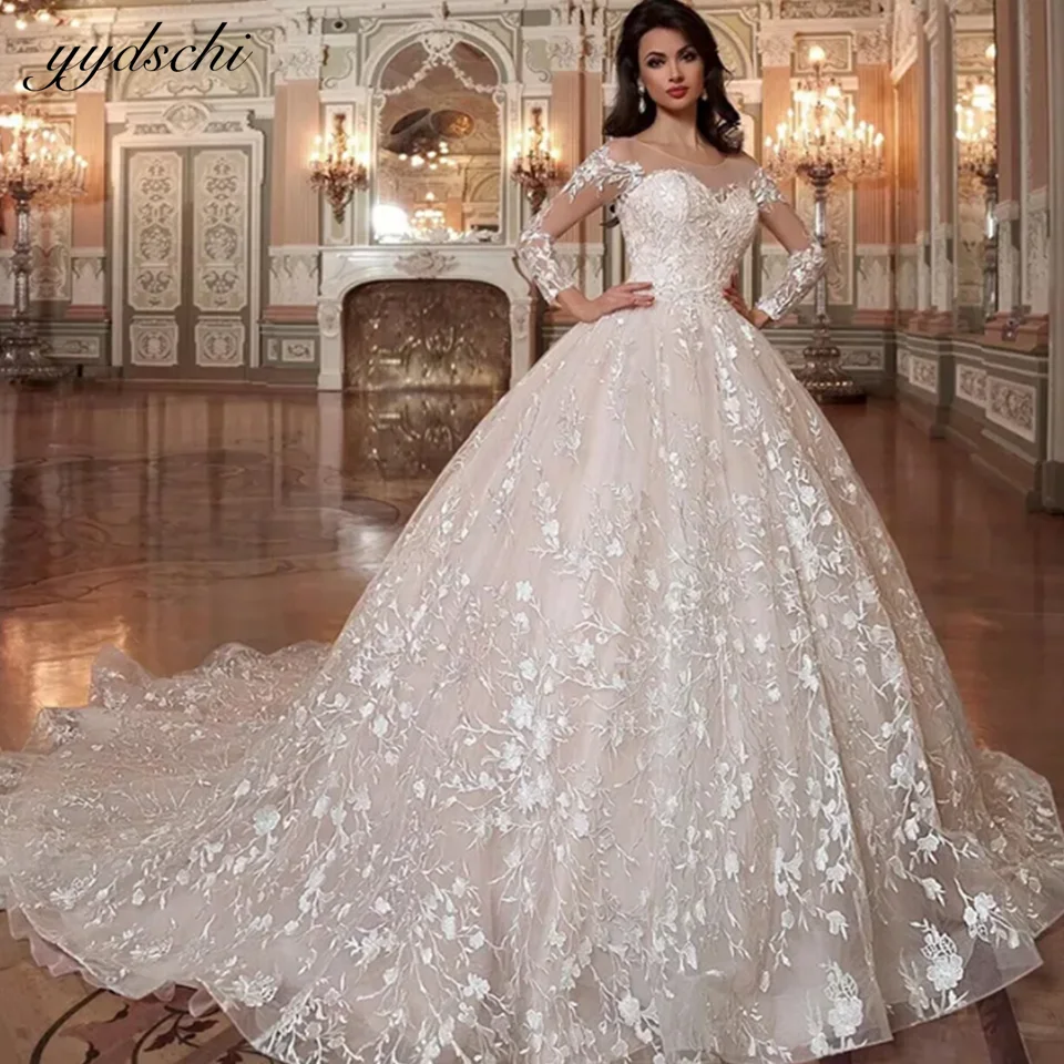 Lace Bridal Gown Elegant Ball Gown Wedding Dress 2025 New Design Long Sleeve Modern Plain Dyed Womens Ball Gowns Costume
Lace Bridal Gown Elegant Ball Gown Wedding Dress 2025 New Design Long Sleeve Modern Plain Dyed Womens Ball Gowns Costume