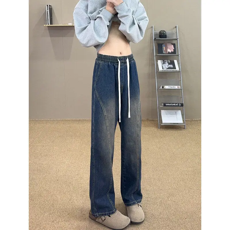 American Retro Blue Elastic Waist Jeans Men's Straight Leg Spring Autumn Cleanfit Loose Workwear Trousers Wide Leg Jeans
American Retro Blue Elastic Waist Jeans Men's Straight Leg Spring Autumn Cleanfit Loose Workwear Trousers Wide Leg Jeans