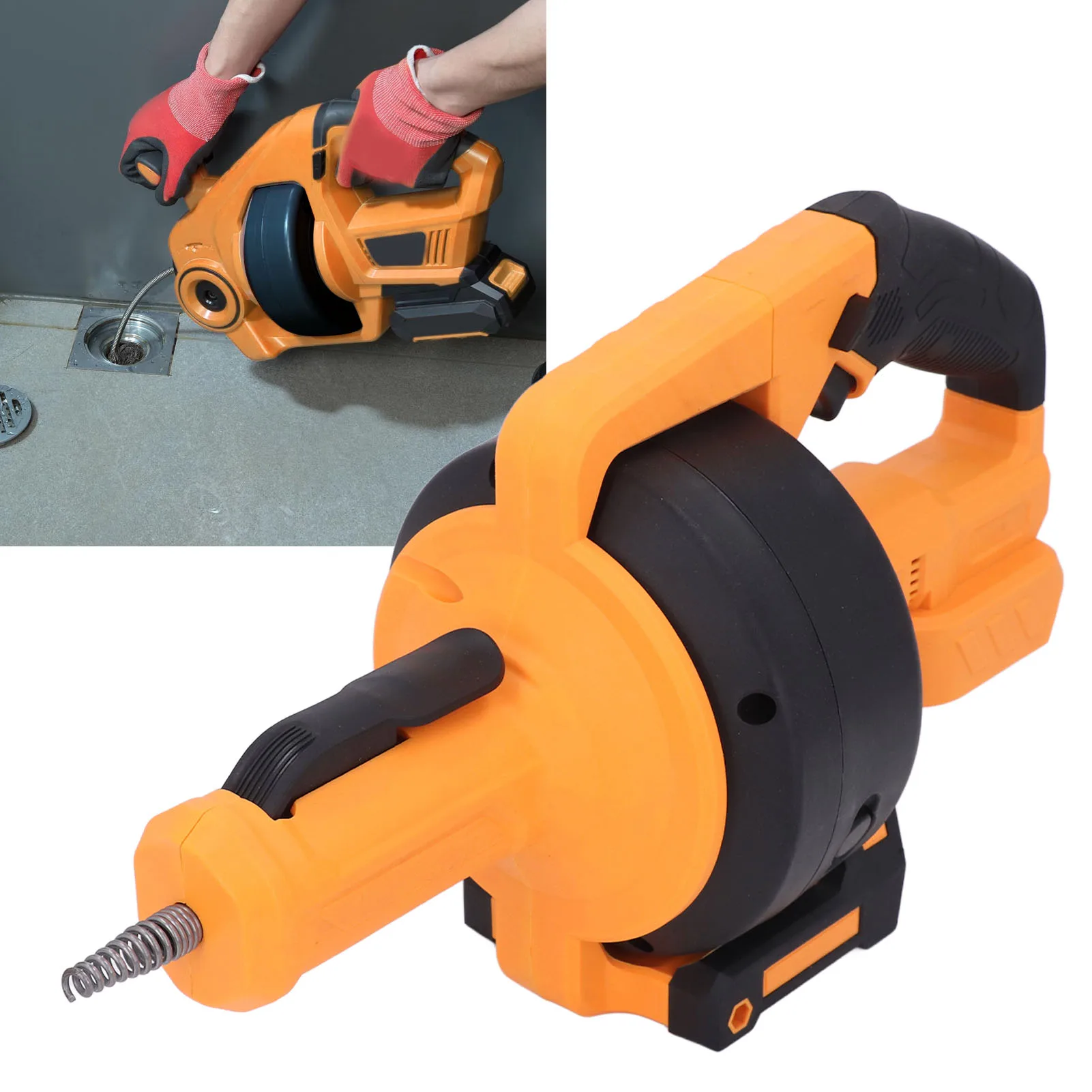 Cordless Electric Drain Auger Auto Feed Plumbing Snake Drain Tool Power Hair Removal for Sewer Bathroom 3/4in-2in Pipe
Cordless Electric Drain Auger Auto Feed Plumbing Snake Drain Tool Power Hair Removal for Sewer Bathroom 3/4in-2in Pipe