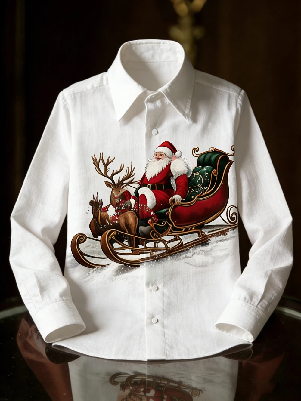 Мужская рубашка с 3D принтом Санта-Клауса и оленя, гавайская тропическая домашняя вечеринка, рубашка с длинными рукавами и лацканами, мужская одежда для вас
Мужская рубашка с 3D принтом Санта-Клауса и оленя, гавайская тропическая домашняя вечеринка, рубашка с длинными рукавами и лацканами, мужская одежда для вас