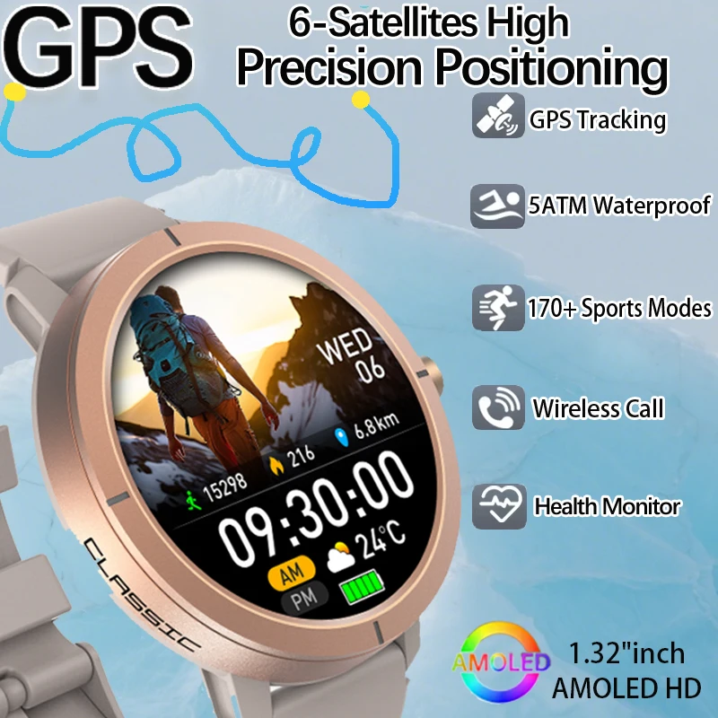 Смарт-часы GPS 2026 с AMOLED-экраном 1,32 дюйма, звонками по Bluetooth, водонепроницаемостью 5ATM, 170 спортивными режимами, аккумулятором 360 мАч, для мужчин и женщин, для активного отдыха
Смарт-часы GPS 2026 с AMOLED-экраном 1,32 дюйма, звонками по Bluetooth, водонепроницаемостью 5ATM, 170 спортивными режимами, аккумулятором 360 мАч, для мужчин и женщин, для активного отдыха