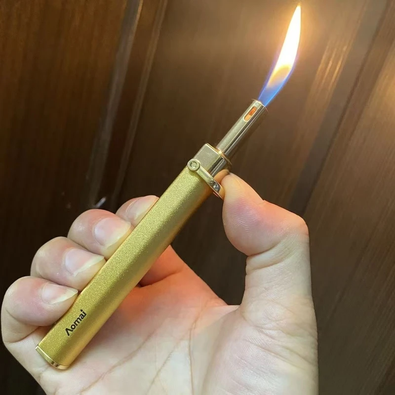 HOT Metal Mini Portable Lighter Butane Inflatable Easy To Ignite Outdoor Cigar Home Kitchen Moxibustion Lighter Gift
HOT Metal Mini Portable Lighter Butane Inflatable Easy To Ignite Outdoor Cigar Home Kitchen Moxibustion Lighter Gift