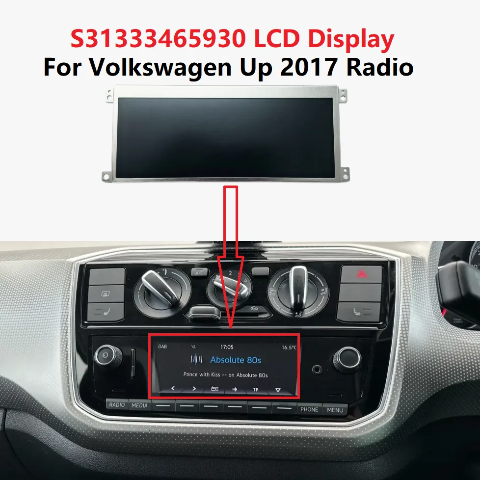 LCD Display For Volkswagen Up 2017 Screen Repair part S31333465930
LCD Display For Volkswagen Up 2017 Screen Repair part S31333465930