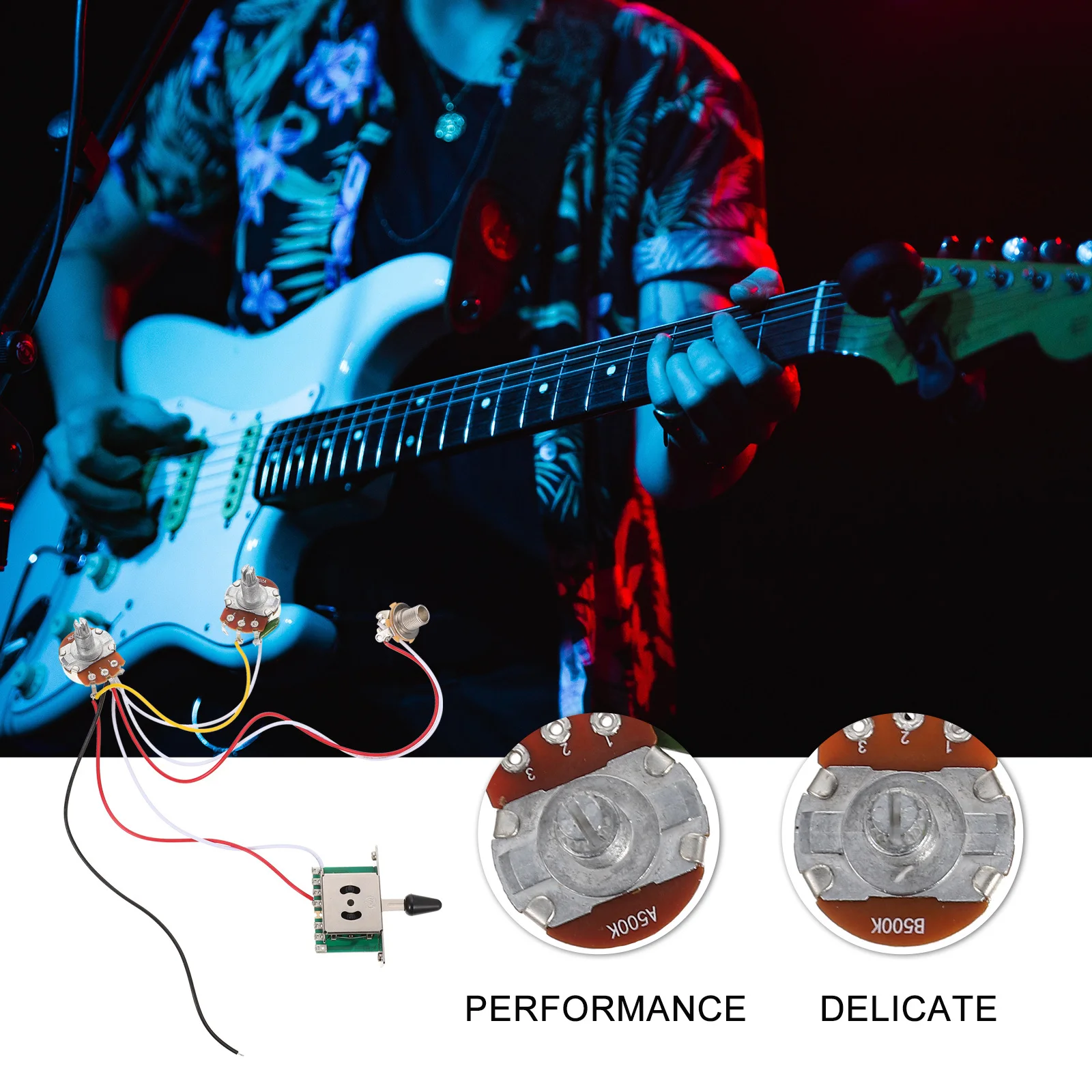 1 Set Electric Guitar Circuit Control Part Pickup Assembly Low Noise Durable Replacement Tool Accessory Instrument
1 Set Electric Guitar Circuit Control Part Pickup Assembly Low Noise Durable Replacement Tool Accessory Instrument