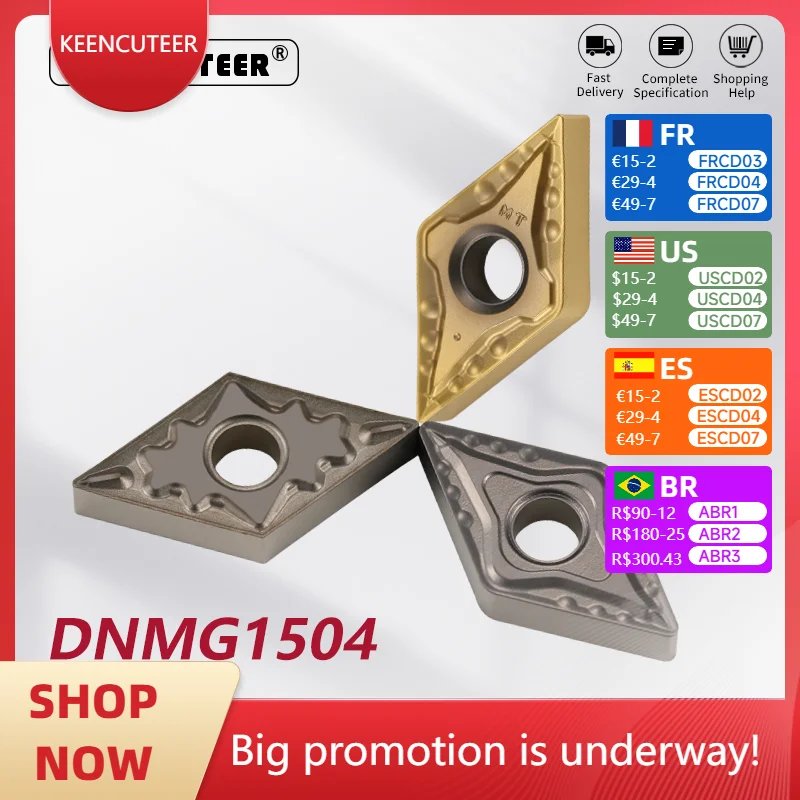 DNMG150404 DNMG150408 DNMG150404-MT KT6020 Carbide Insert for Cermet MDJNR/L External Turning Tool Blade Lathe Parts CNC Cutter
DNMG150404 DNMG150408 DNMG150404-MT KT6020 Carbide Insert for Cermet MDJNR/L External Turning Tool Blade Lathe Parts CNC Cutter