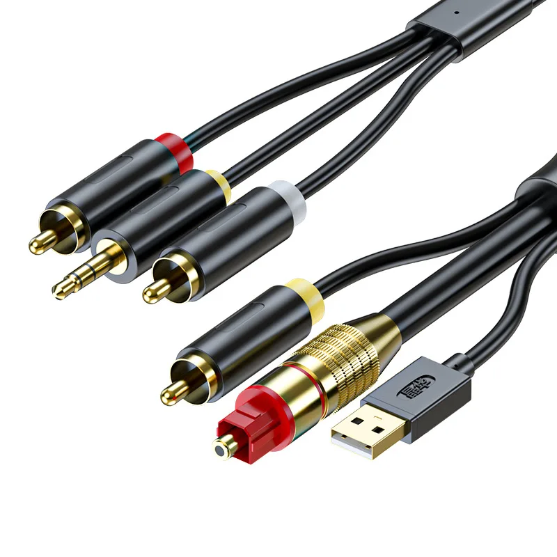 Fiber Optical Coaxial to RCA 3.5mm AUX Audio Cable Converter Adapter Digital to Analog Audio Converter with USB Power Cable
Fiber Optical Coaxial to RCA 3.5mm AUX Audio Cable Converter Adapter Digital to Analog Audio Converter with USB Power Cable