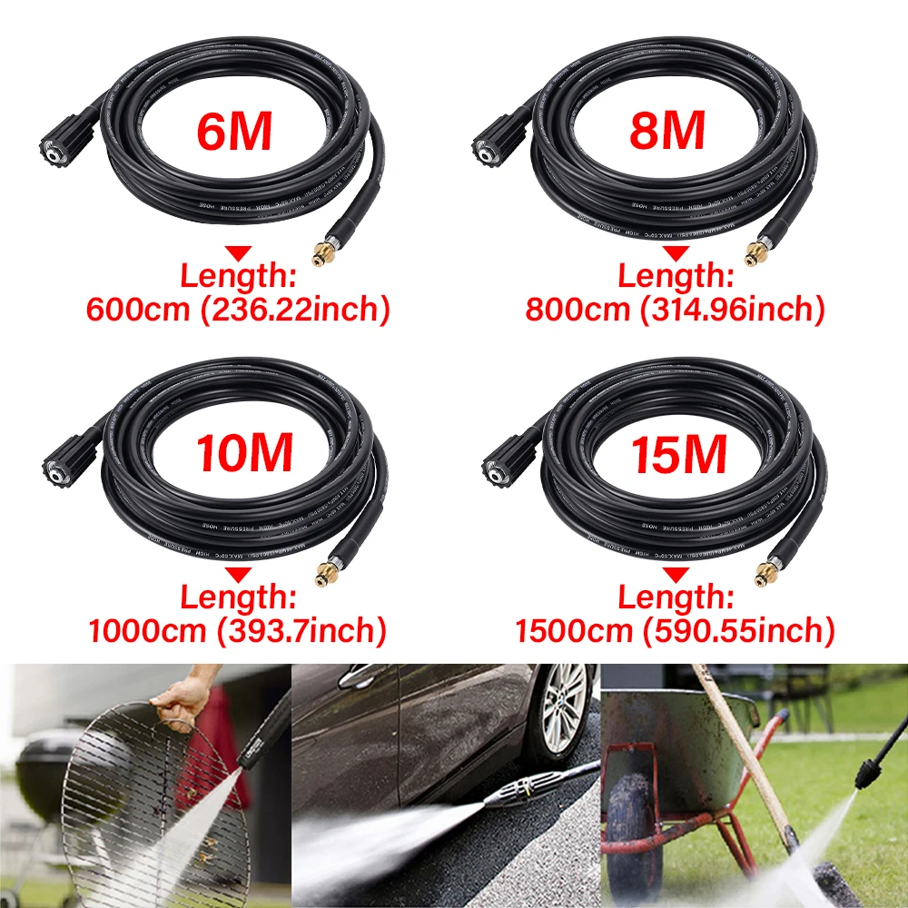 6m/ 8m/ 10m/ 15m High Pressure Washer Hose For Karcher K2 K3 K4 K5 K6 K7 Water Pipe With Brass Connector Car Cleaning Accessory
6m/ 8m/ 10m/ 15m High Pressure Washer Hose For Karcher K2 K3 K4 K5 K6 K7 Water Pipe With Brass Connector Car Cleaning Accessory