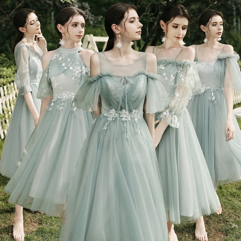 Women's Medium Length Bridesmaid Dresses Fairy New Spring Long Sleeve Slim Sisters Group Wedding Fashion Western Evening Dress
Women's Medium Length Bridesmaid Dresses Fairy New Spring Long Sleeve Slim Sisters Group Wedding Fashion Western Evening Dress