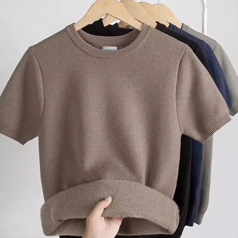 plus Size 300 Pou Simple Sle ort Sve Knitted Sweater Men's Warmth Fce Lined Spring Autumn New Sle Casual Top
plus Size 300 Pou Simple Sle ort Sve Knitted Sweater Men's Warmth Fce Lined Spring Autumn New Sle Casual Top