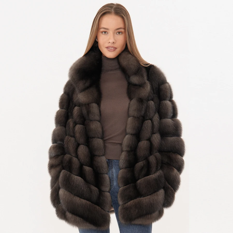 Winter Coat Women Fox Fur Coat Real Fox Fur Coat Luxury Warm Mid-Length Real Fur Coat High Quality
Winter Coat Women Fox Fur Coat Real Fox Fur Coat Luxury Warm Mid-Length Real Fur Coat High Quality