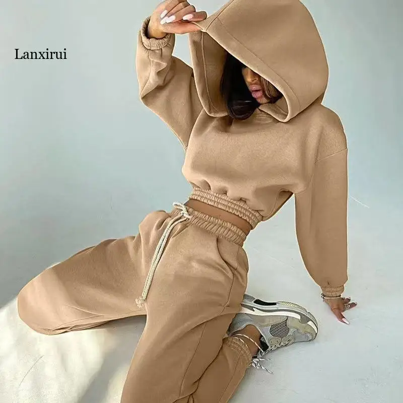 Tracksuits Womens Warm Hoodie and Pants Set Oversized Sportwear Tracksuit Set Autumn Winter Suits On Fleece For Women
Tracksuits Womens Warm Hoodie and Pants Set Oversized Sportwear Tracksuit Set Autumn Winter Suits On Fleece For Women